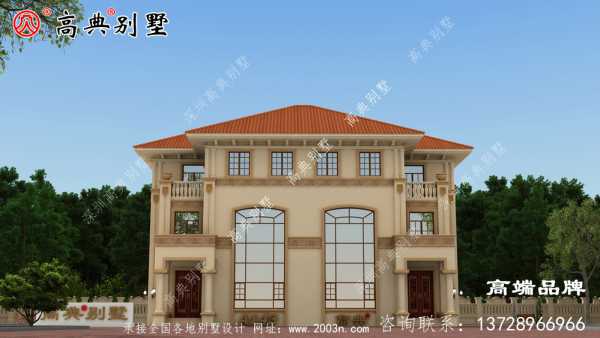 农村三层半复式自建洋房别墅