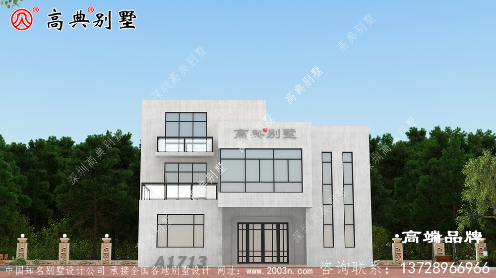 现代风农村三层自建房屋住宅