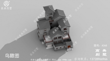 简单易施工的新中式三层别墅设计图纸