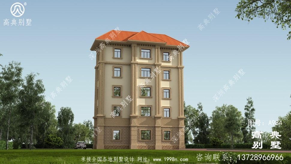 在城市打拼多年,回乡建一座5层高端经别墅。