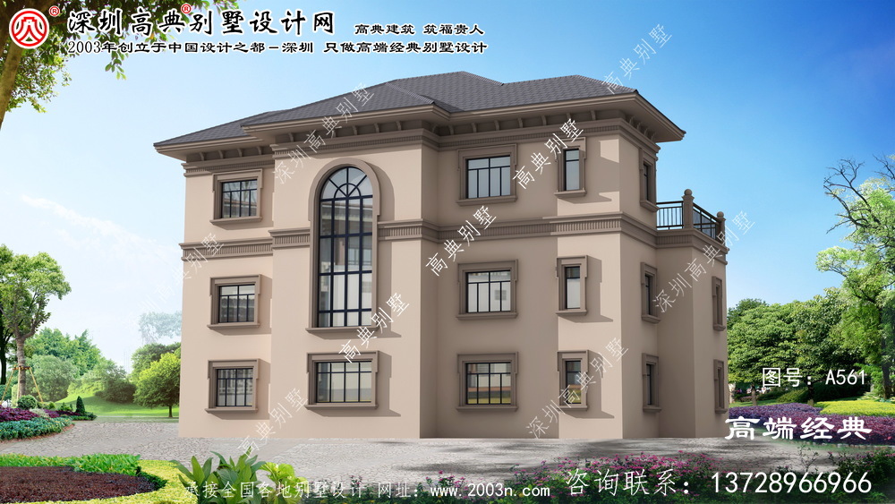 莲都区实用布局的欧式风格三层别墅