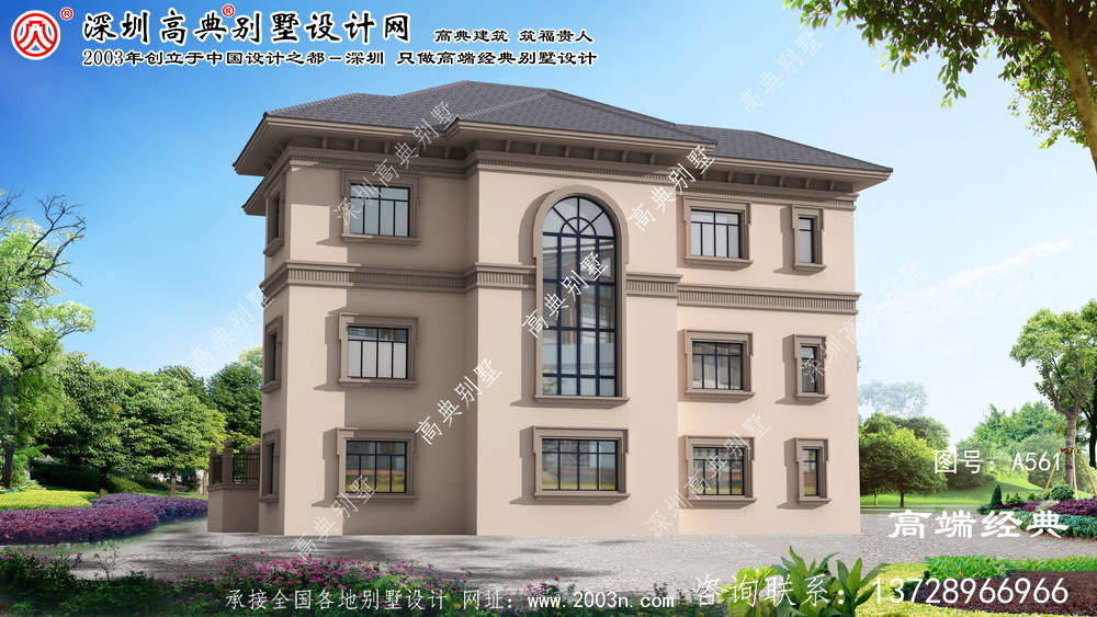 莲都区实用布局的欧式风格三层别墅