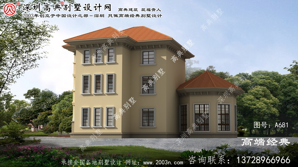 荔城区三层独栋别墅效果图
