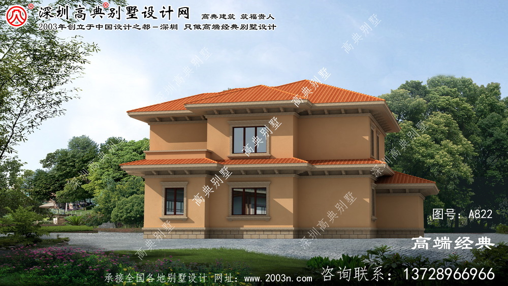 青阳县豪华二层别墅的设计图