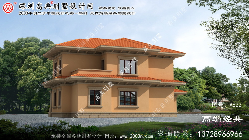 青阳县豪华二层别墅的设计图