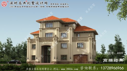 福清市大户型欧式四层欧洲古典建筑的设计图