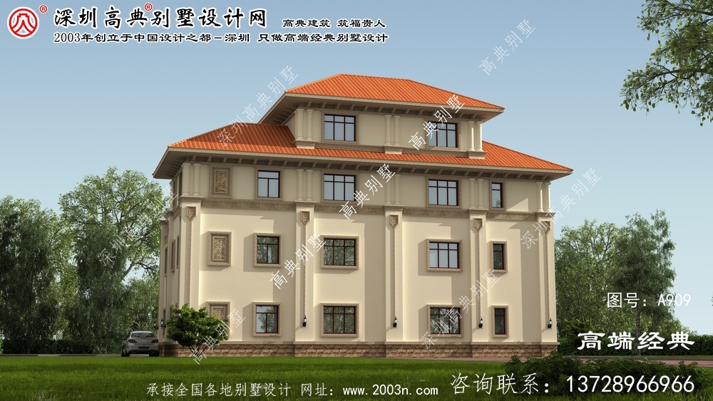 福清市大户型欧式四层欧洲古典建筑的设计图