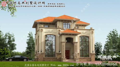 蓝山县双复式三层简欧别墅
