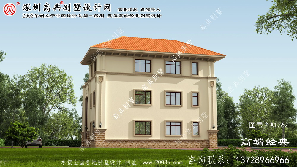 蓝山县双复式三层简欧别墅