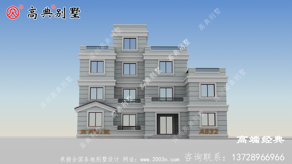  农村三层半小别墅图片	