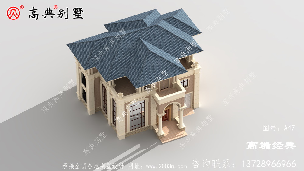 便宜时尚的农村自建房色彩明亮简单大气