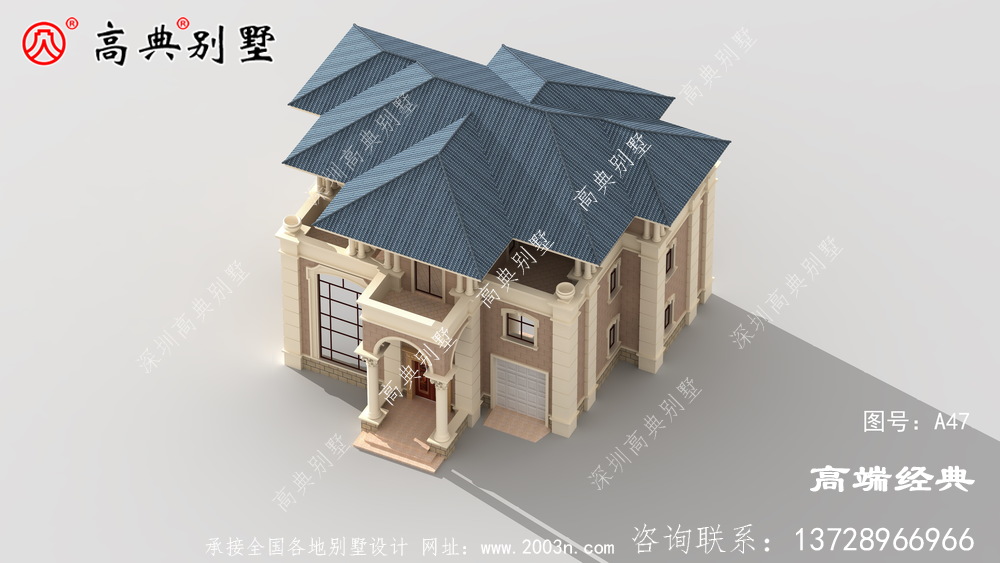 便宜时尚的农村自建房色彩明亮简单大气