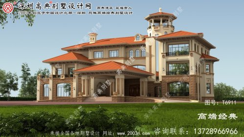 和林格尔县三层欧式风格豪华别墅设计图纸大全。