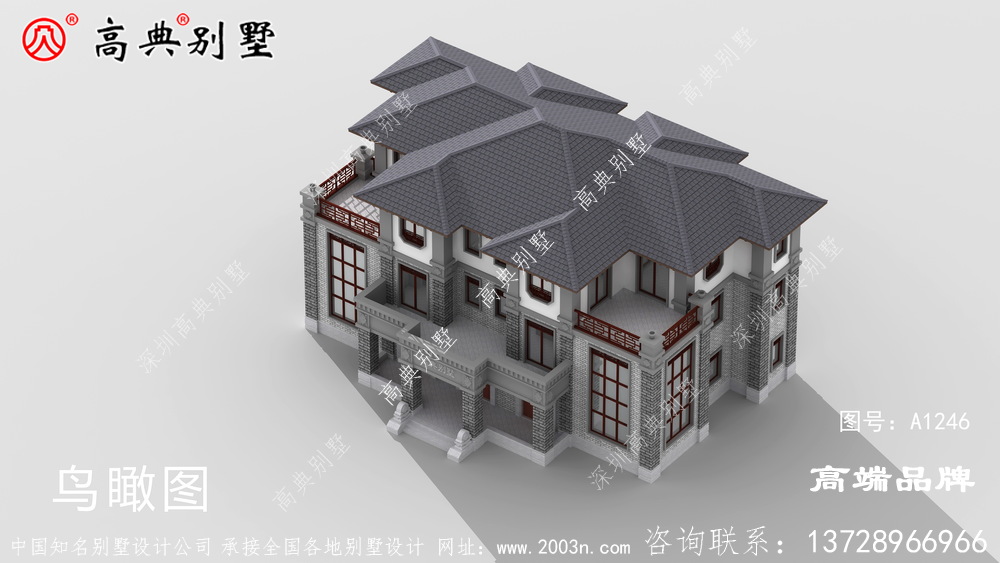 顶级别墅设计效果图经典的中式外观
