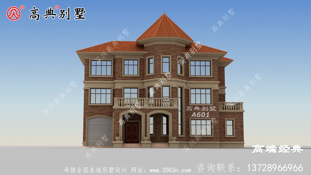 连云港市三层别墅图，就算宅基地再小，建出来的房子也能很气派