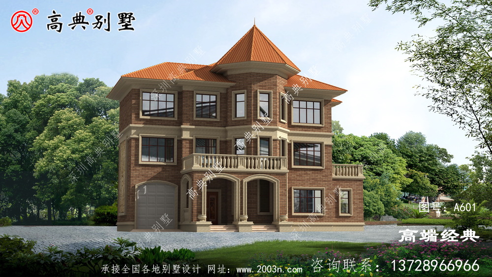 连云港市三层别墅图，就算宅基地再小，建出来的房子也能很气派