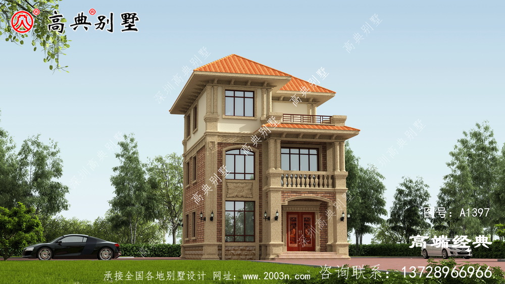 户型非常大气,屋顶有大露台