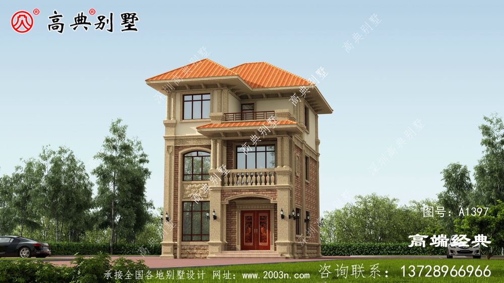 户型非常大气,屋顶有大露台