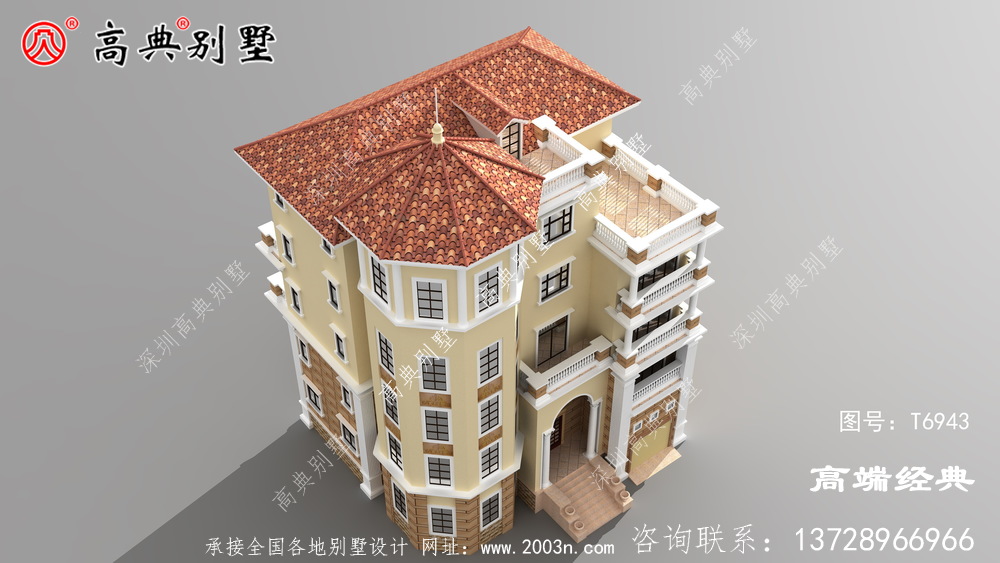 2020新款农村五层别墅设计图纸户型图，带挑空客厅