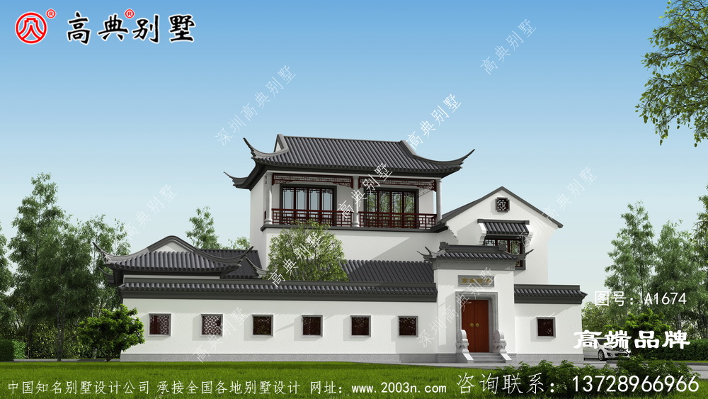 建中式别墅父母在老年能享受享受。美得让人心醉