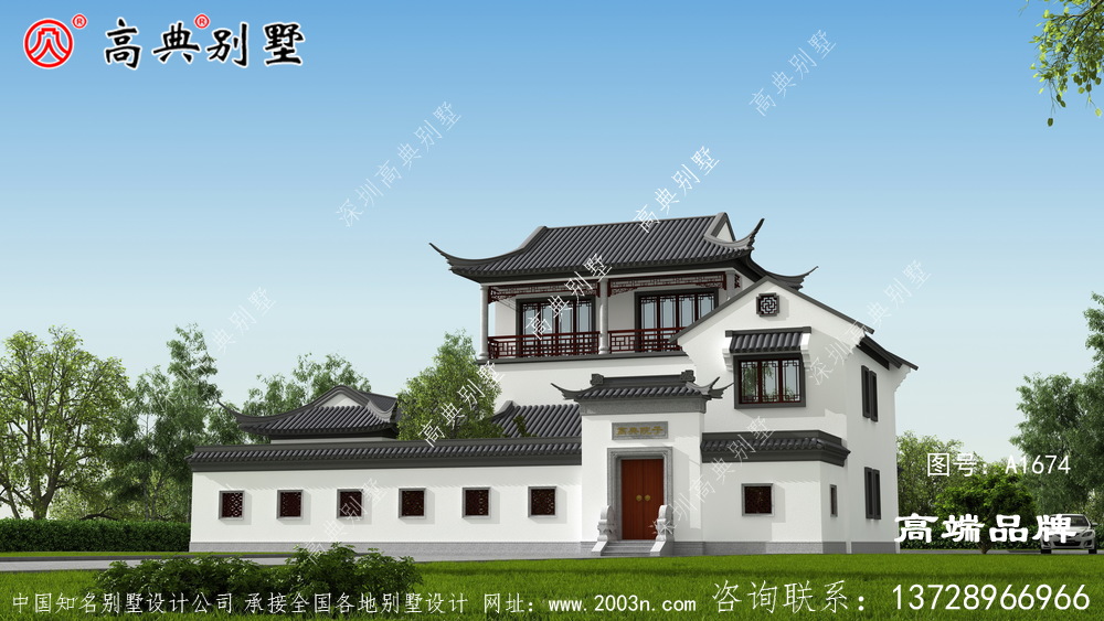 建中式别墅父母在老年能享受享受。美得让人心醉