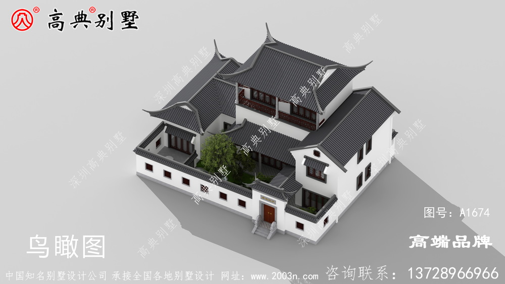 建中式别墅父母在老年能享受享受。美得让人心醉