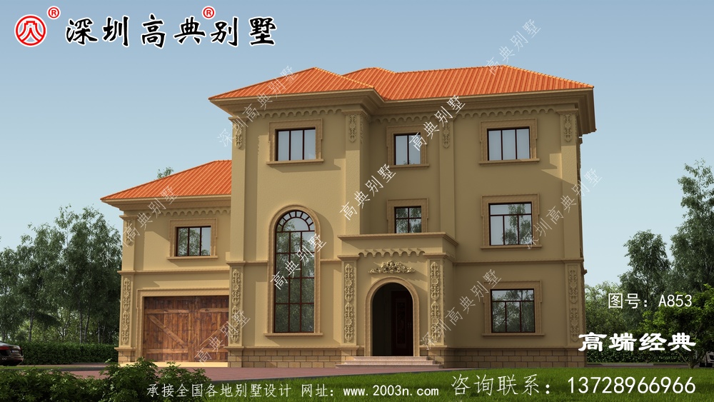 农村自建三层别墅设计图，外观奢华壮丽，室内布局更是赞