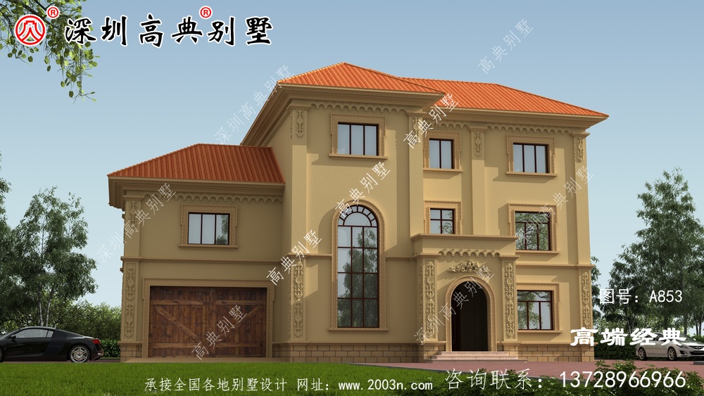 农村自建三层别墅设计图，外观奢华壮丽，室内布局更是赞