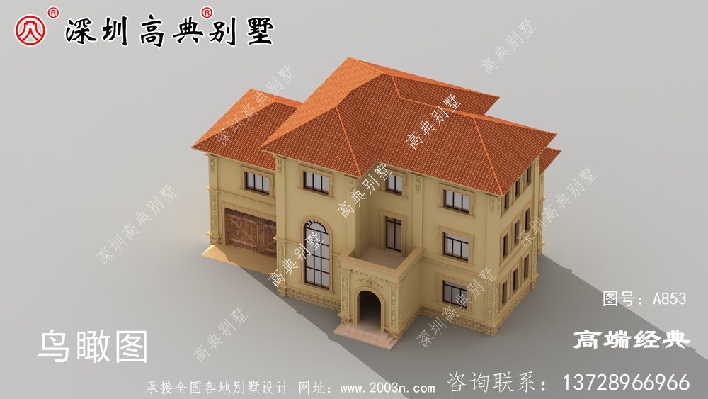 农村自建三层别墅设计图，外观奢华壮丽，室内布局更是赞
