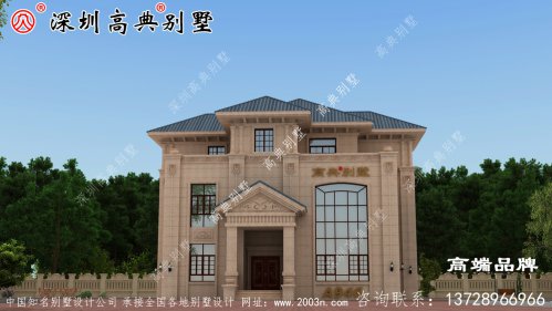 农村漂亮三层平房图片，非常适合在农村修建！
