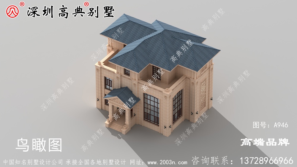 农村漂亮三层平房图片，非常适合在农村修建！