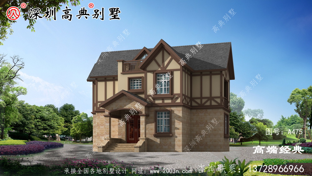 农村简单大气二层楼房图片，2021最新设计，简约又不失大气