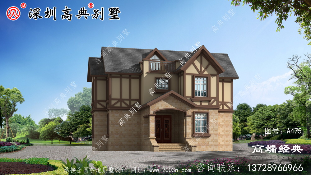 农村简单大气二层楼房图片，2021最新设计，简约又不失大气
