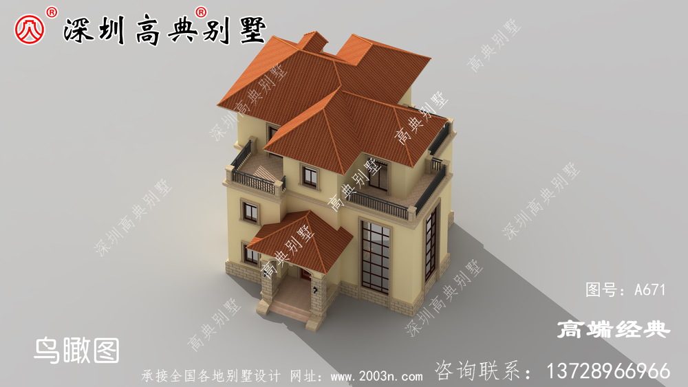 推荐一款农村三层别墅设计平面图,建好了真是舒服又气派