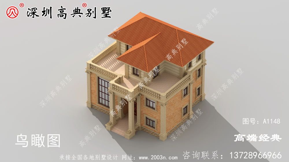 三层自营别墅住宅外观图,精致细腻,每个人的秘密庭院。