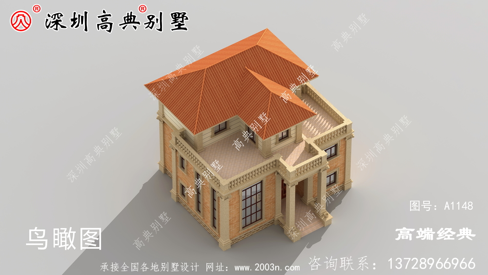 三层自营别墅住宅外观图,精致细腻,每个人的秘密庭院。