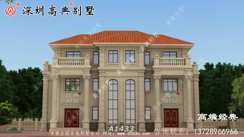 农村建房三层图片简单美观，适合全家居住。