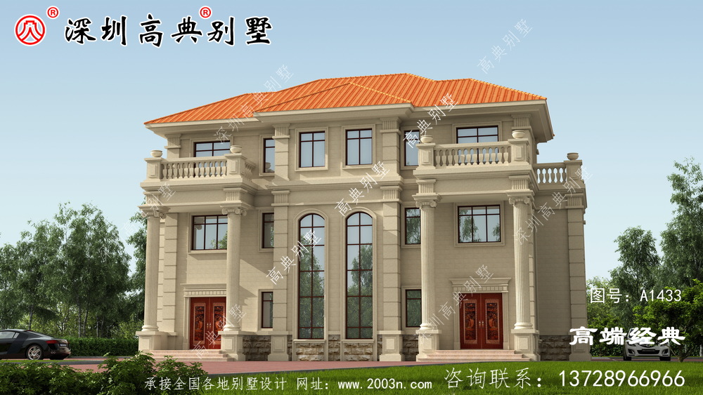 农村建房三层图片简单美观,适合全家居住。