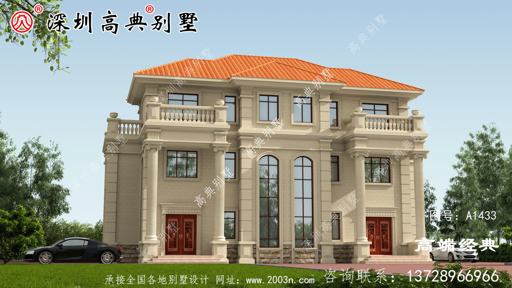 农村建房三层图片简单美观,适合全家居住。
