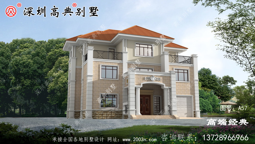 乡村最美的三层别墅,经济实用,无需借钱即可建造。