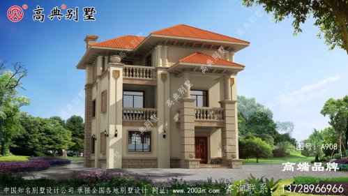 造型简洁精致，建一栋别致的农村别墅就是如此简单