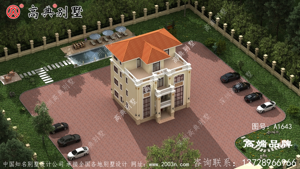 豪华双复式四层欧式别墅,清新淡雅,保证老少都喜欢