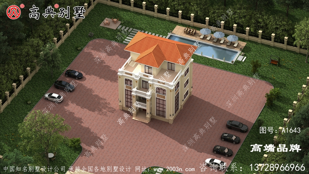 豪华双复式四层欧式别墅,清新淡雅,保证老少都喜欢