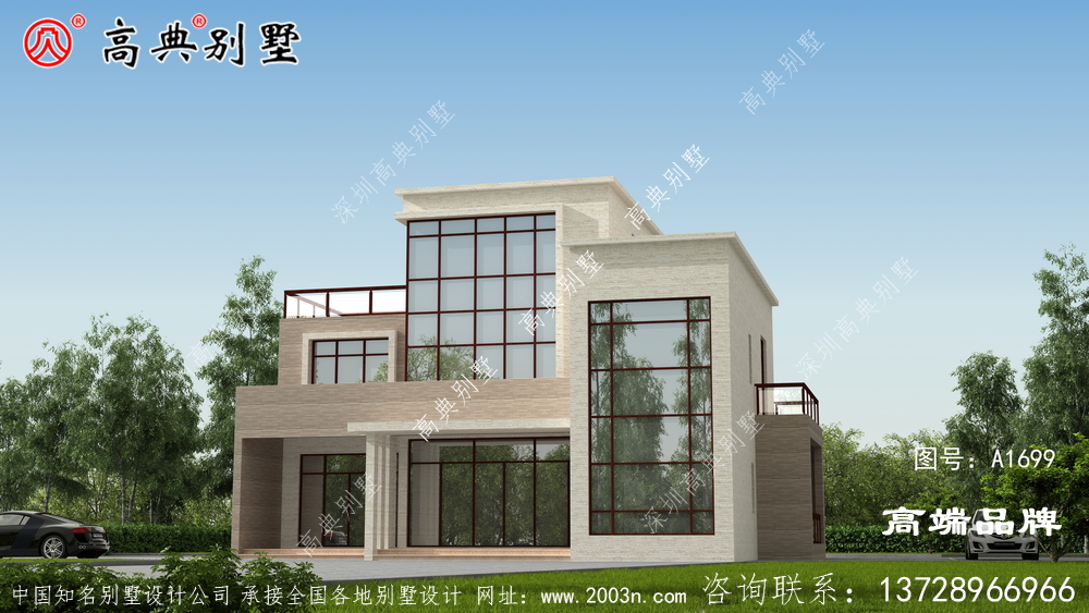 农村建现代三层别墅，绝对是当地一道靓丽的风景线