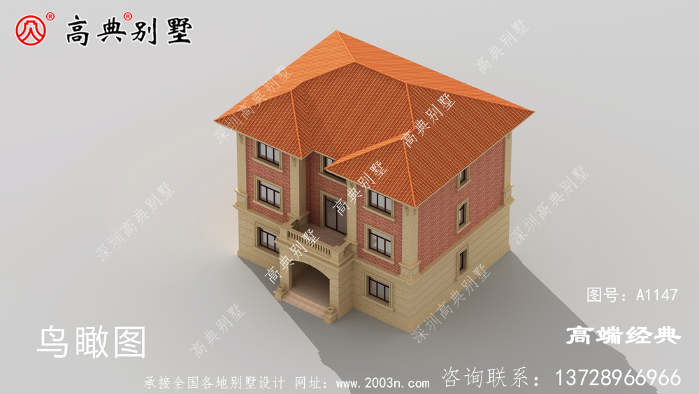 下面这款欧式别墅设计图,主体造价几十多万元,精致实用。